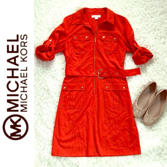 MICHAEL Michael Kors Dresses & Skirts - EUC Women’s Michael Kors Red Orange Dress Large